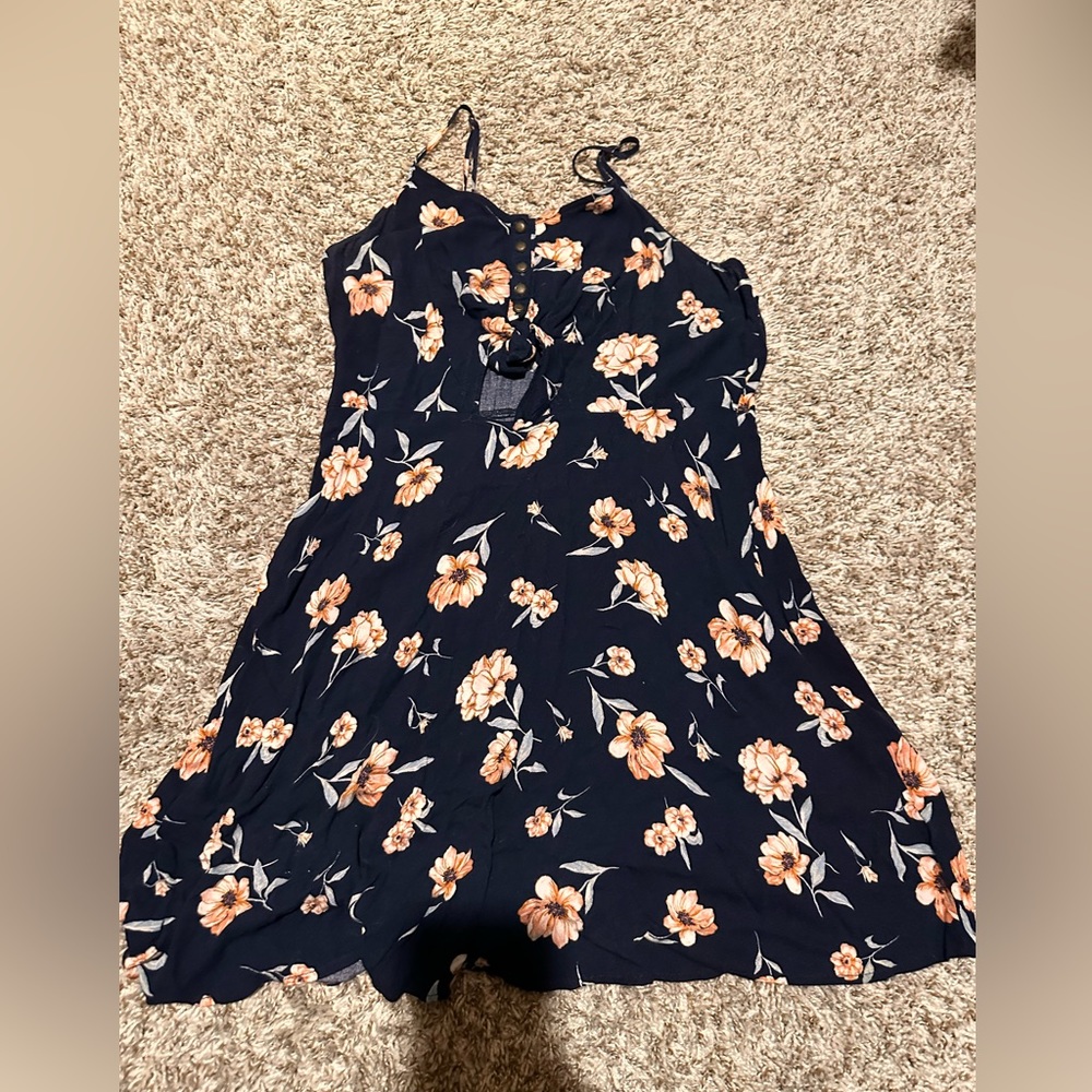 Blue flowery summer dress